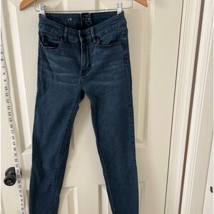Navy Blue White House Black Market Stretchy Jeans Size  0
